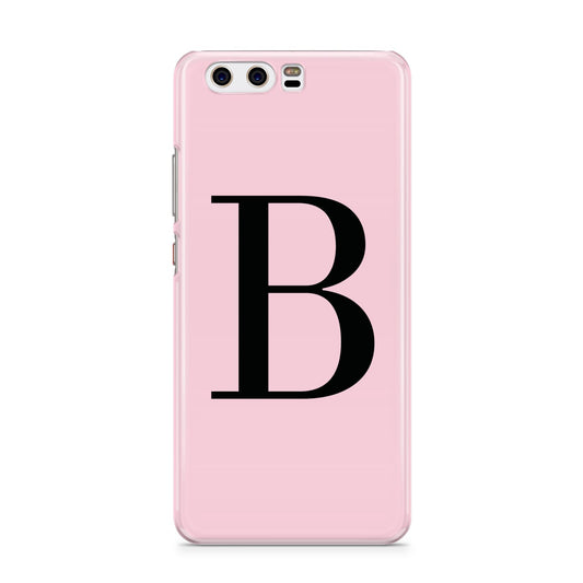 Personalised Pink Black Initial Huawei P10 Phone Case