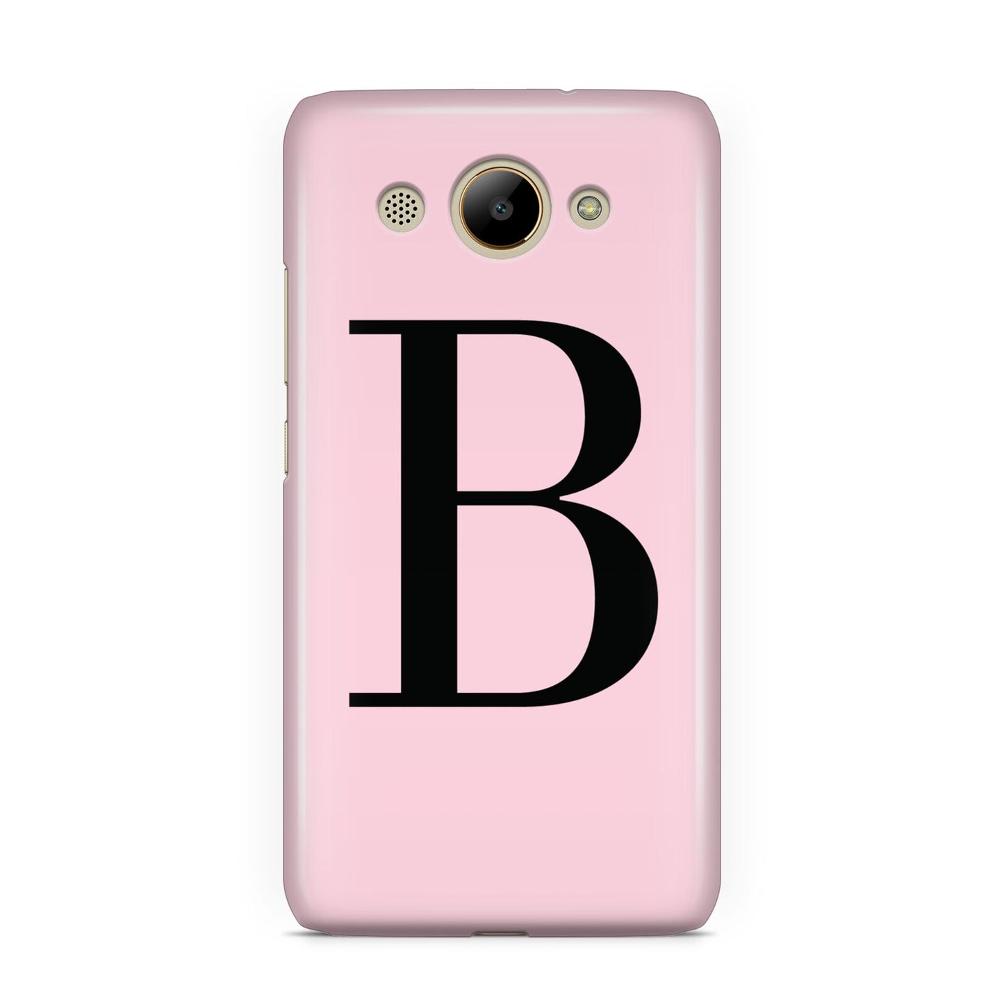 Personalised Pink Black Initial Huawei Y3 2017