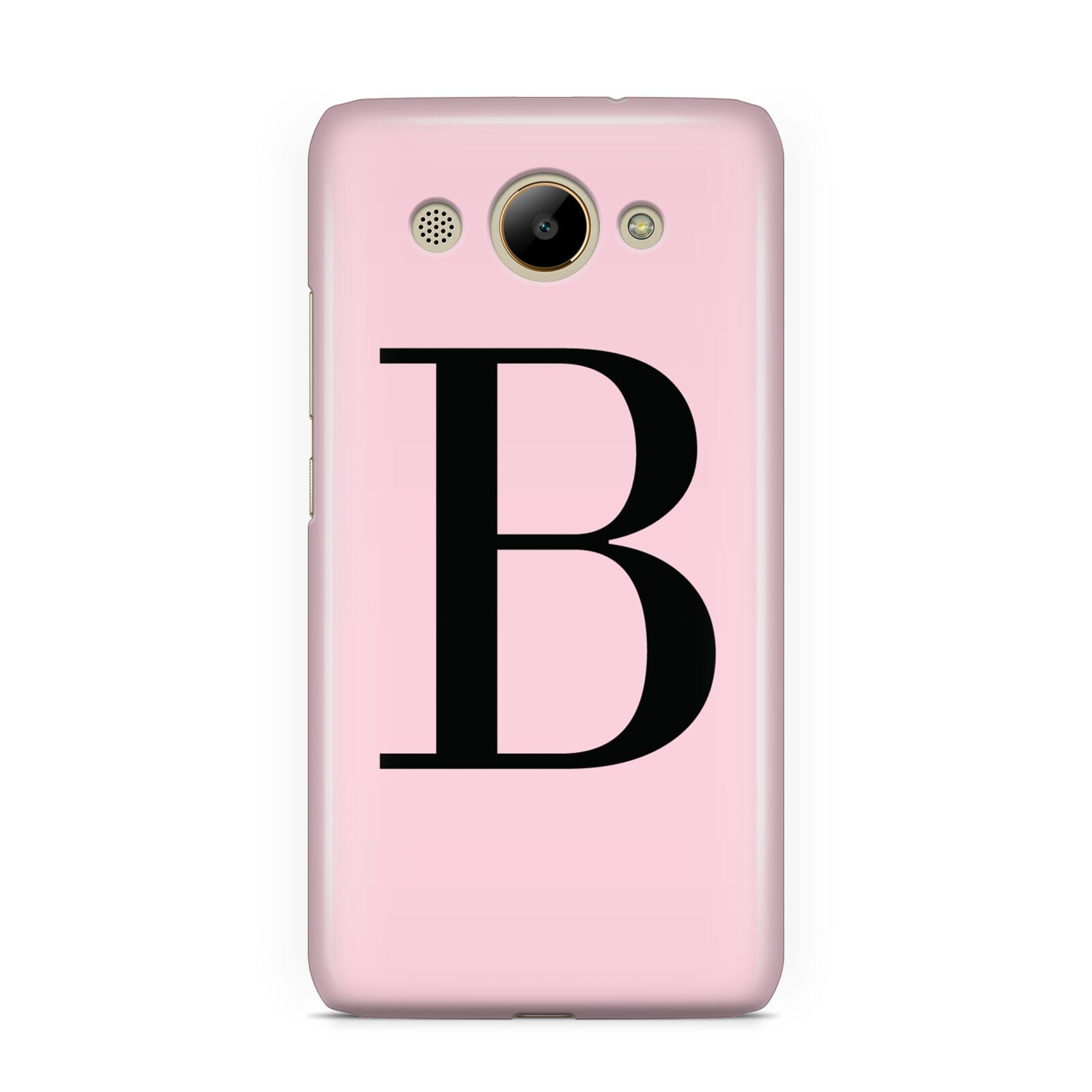 Personalised Pink Black Initial Huawei Y3 2017
