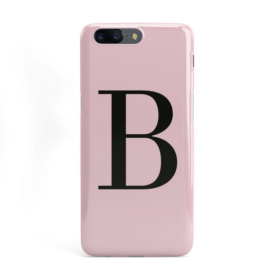 Personalised Pink Black Initial OnePlus Case