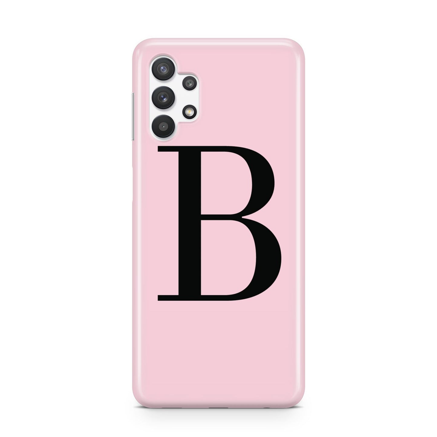 Personalised Pink Black Initial Samsung A32 5G Case