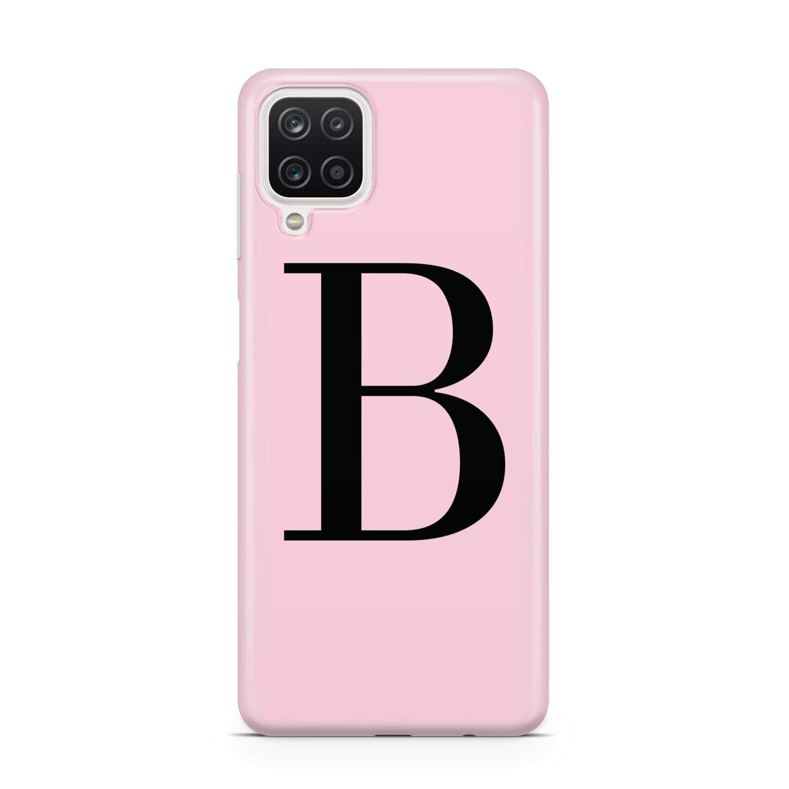 Personalised Pink Black Initial Samsung M12 Case