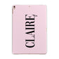 Personalised Pink Black Name Apple iPad Rose Gold Case