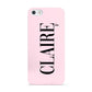 Personalised Pink Black Name Apple iPhone 5 Case