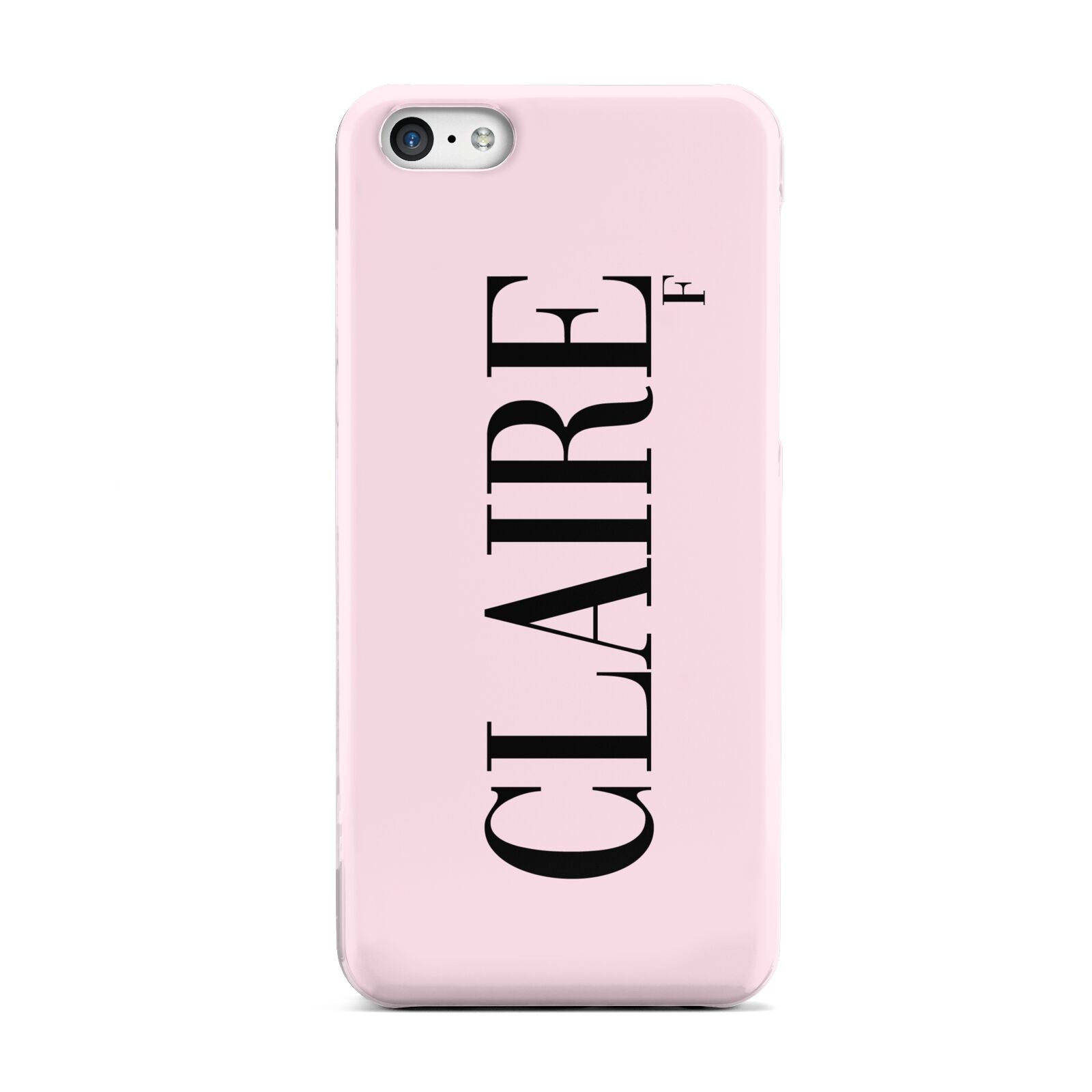 Personalised Pink Black Name Apple iPhone 5c Case