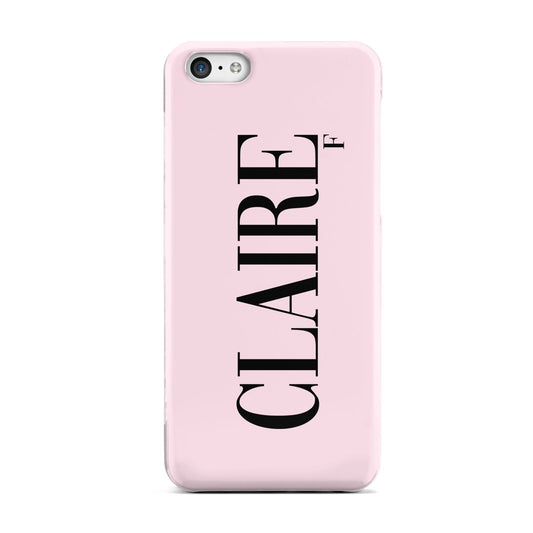 Personalised Pink Black Name Apple iPhone 5c Case