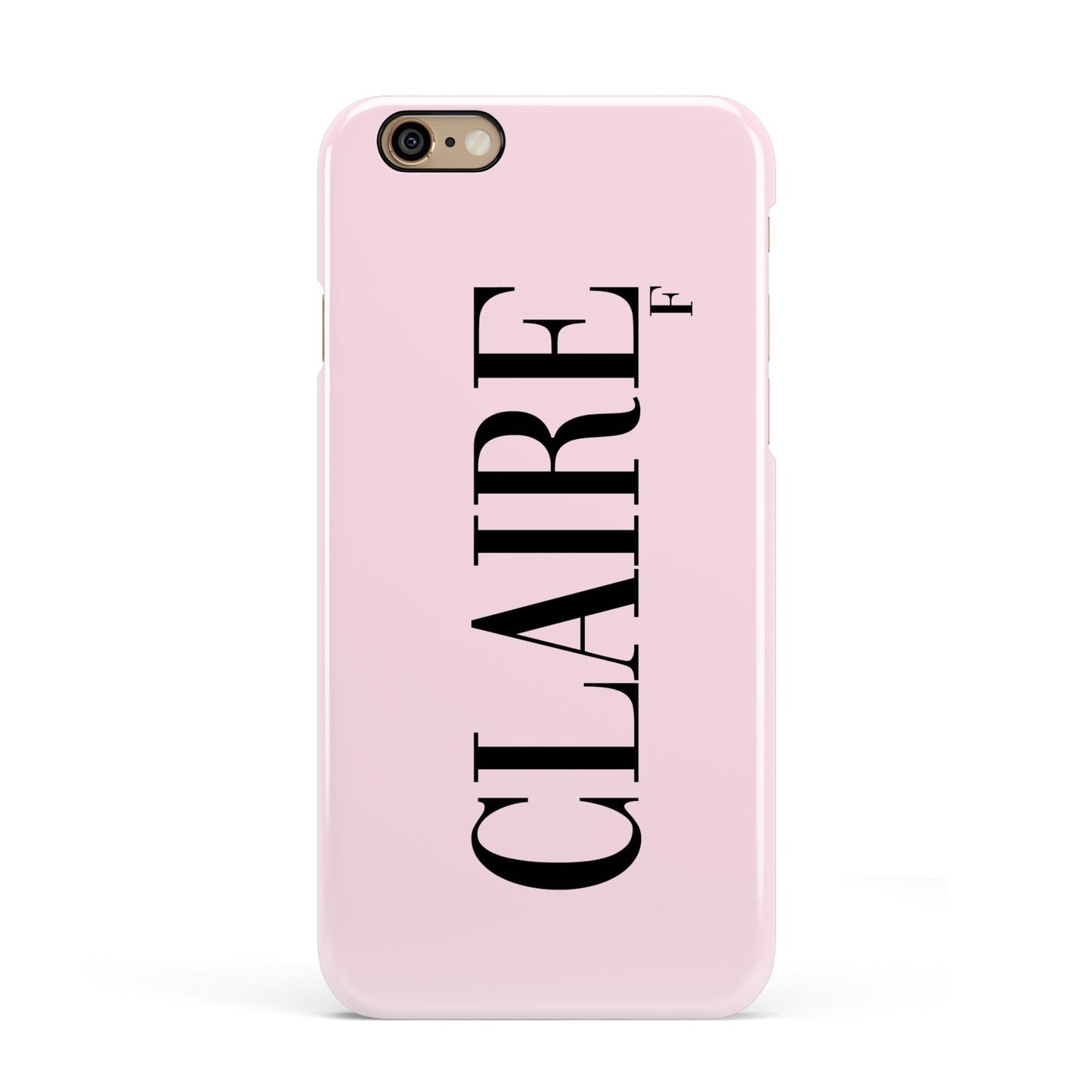 Personalised Pink Black Name Apple iPhone 6 3D Snap Case