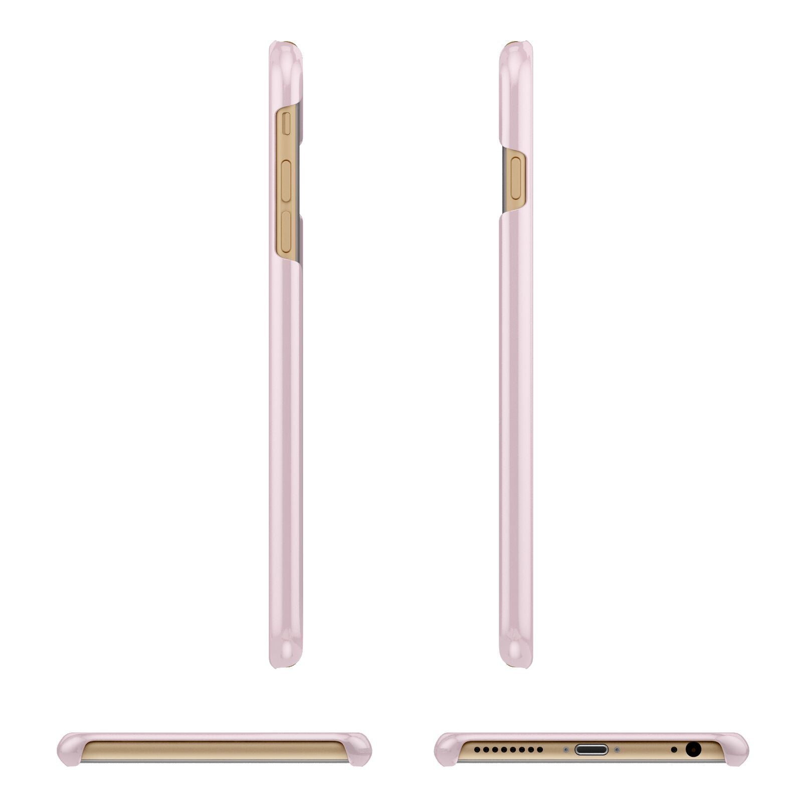 Personalised Pink Black Name Apple iPhone 6 Plus 3D Wrap Snap Case Angled Images