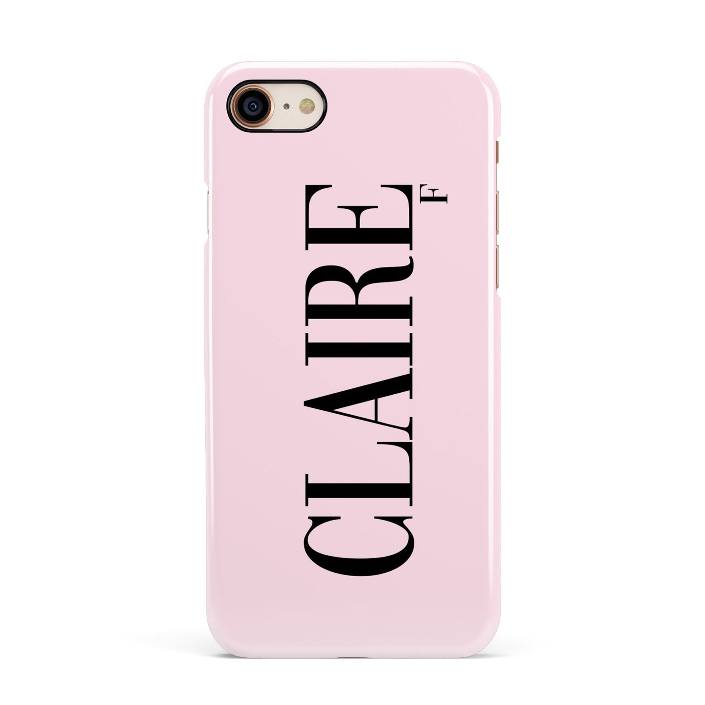 Personalised Pink Black Name Apple iPhone 7 8 3D Snap Case