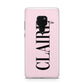Personalised Pink Black Name Huawei Mate 20 Phone Case