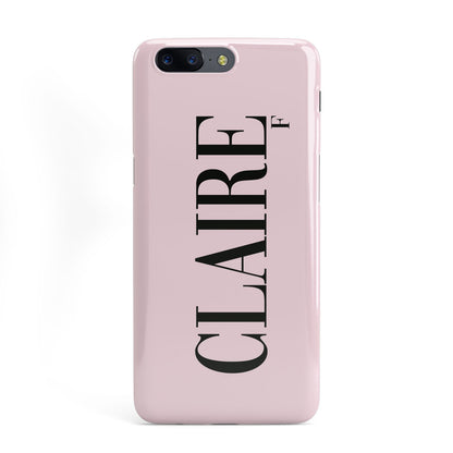 Personalised Pink Black Name OnePlus Case