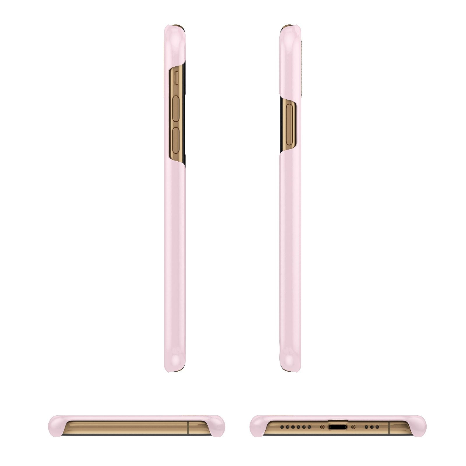 Personalised Pink Black Name iPhone 11 3D Snap Case Angle Images