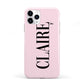 Personalised Pink Black Name iPhone 11 Pro 3D Tough Case