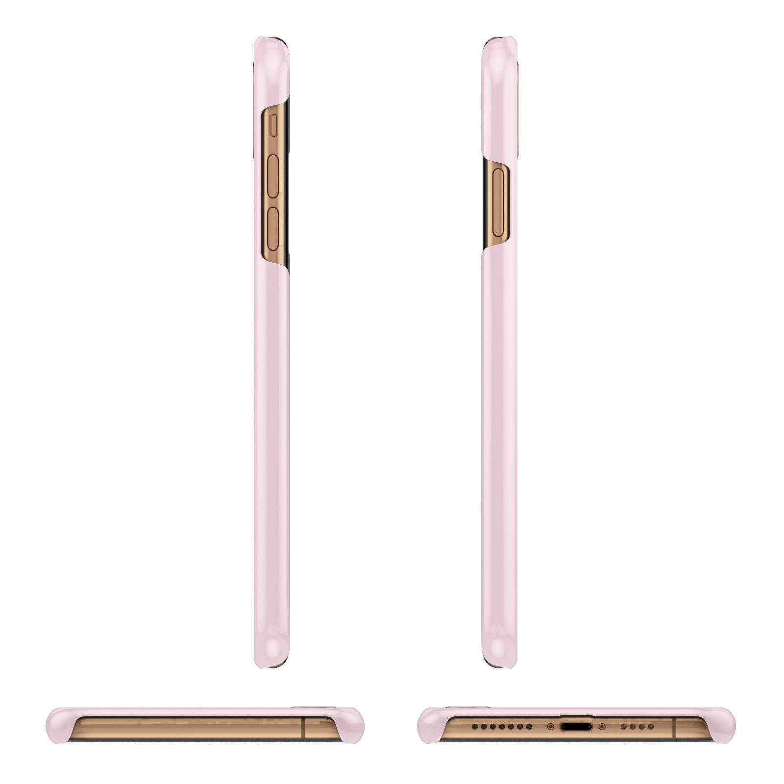 Personalised Pink Black Name iPhone 11 Pro Max 3D Snap Case Angle Images