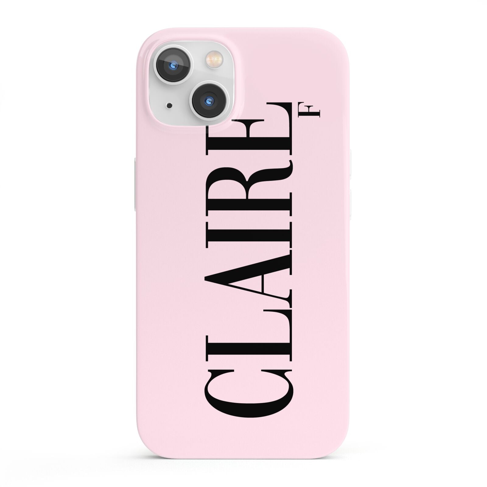 Personalised Pink Black Name iPhone 13 Full Wrap 3D Snap Case