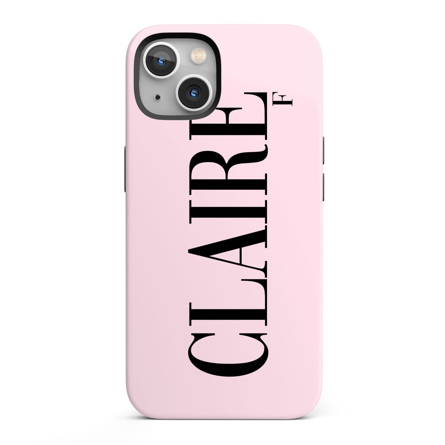 Personalised Pink Black Name iPhone 13 Full Wrap 3D Tough Case