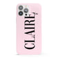 Personalised Pink Black Name iPhone 13 Pro Max Full Wrap 3D Snap Case