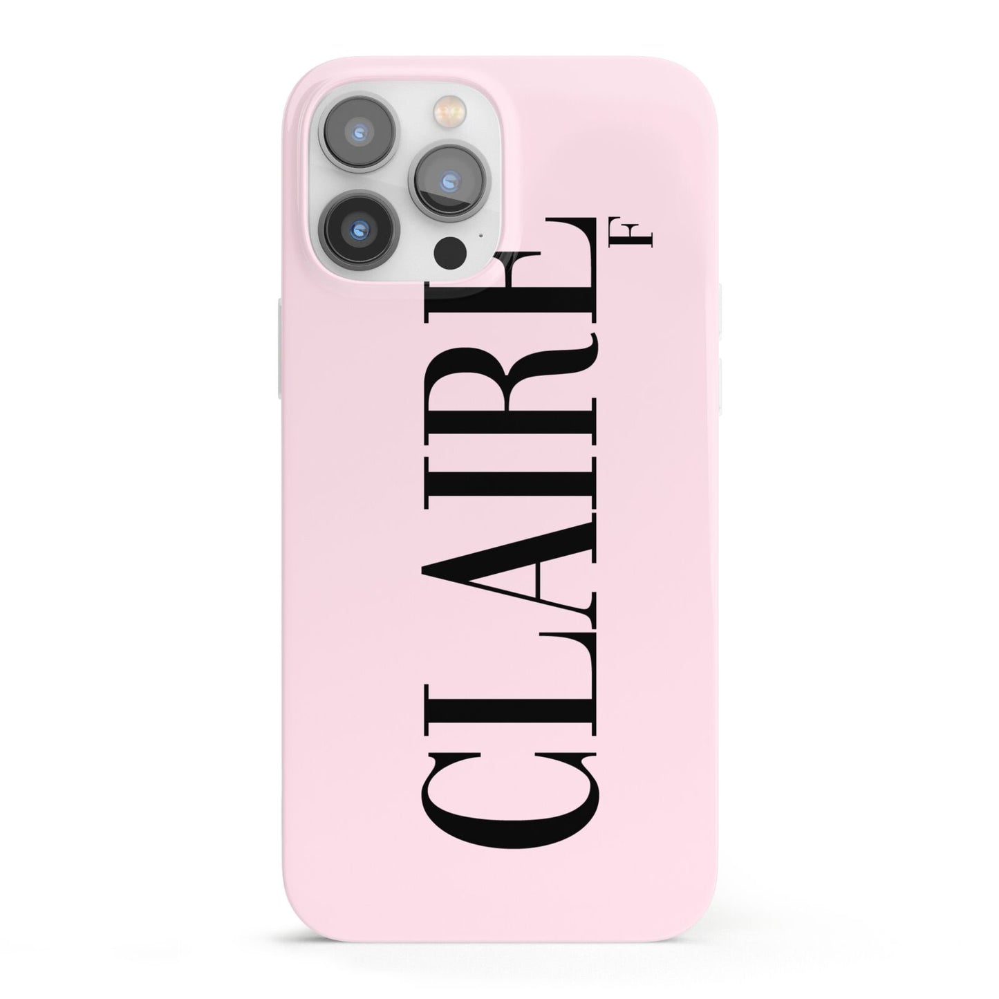 Personalised Pink Black Name iPhone 13 Pro Max Full Wrap 3D Snap Case