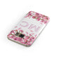 Personalised Pink Blossom Floral Samsung Galaxy Case Front Close Up