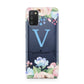Personalised Pink Blue Flowers Samsung A02s Case