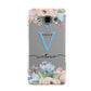 Personalised Pink Blue Flowers Samsung Galaxy A3 Case
