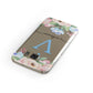 Personalised Pink Blue Flowers Samsung Galaxy Case Front Close Up