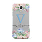 Personalised Pink Blue Flowers Samsung Galaxy S4 Mini Case