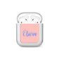 Personalised Pink Blue Name AirPods Case