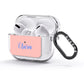 Personalised Pink Blue Name AirPods Glitter Case 3rd Gen Side Image