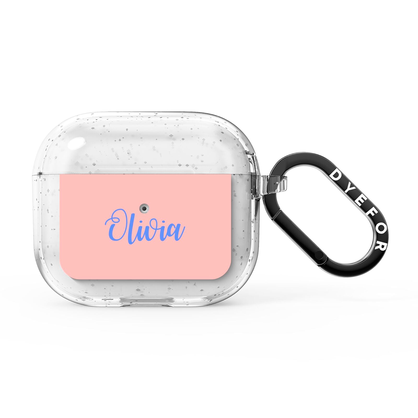 Personalised Pink Blue Name AirPods Glitter Case 3rd Gen