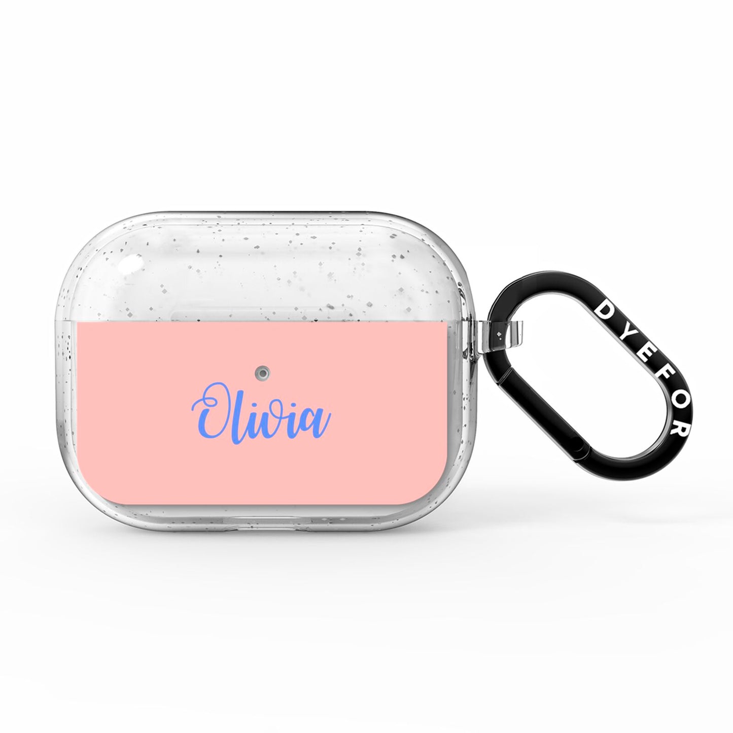 Personalised Pink Blue Name AirPods Pro Glitter Case