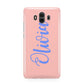 Personalised Pink Blue Name Huawei Mate 10 Protective Phone Case