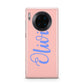 Personalised Pink Blue Name Huawei Mate 30 Pro Phone Case