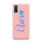 Personalised Pink Blue Name Huawei P Smart 2020