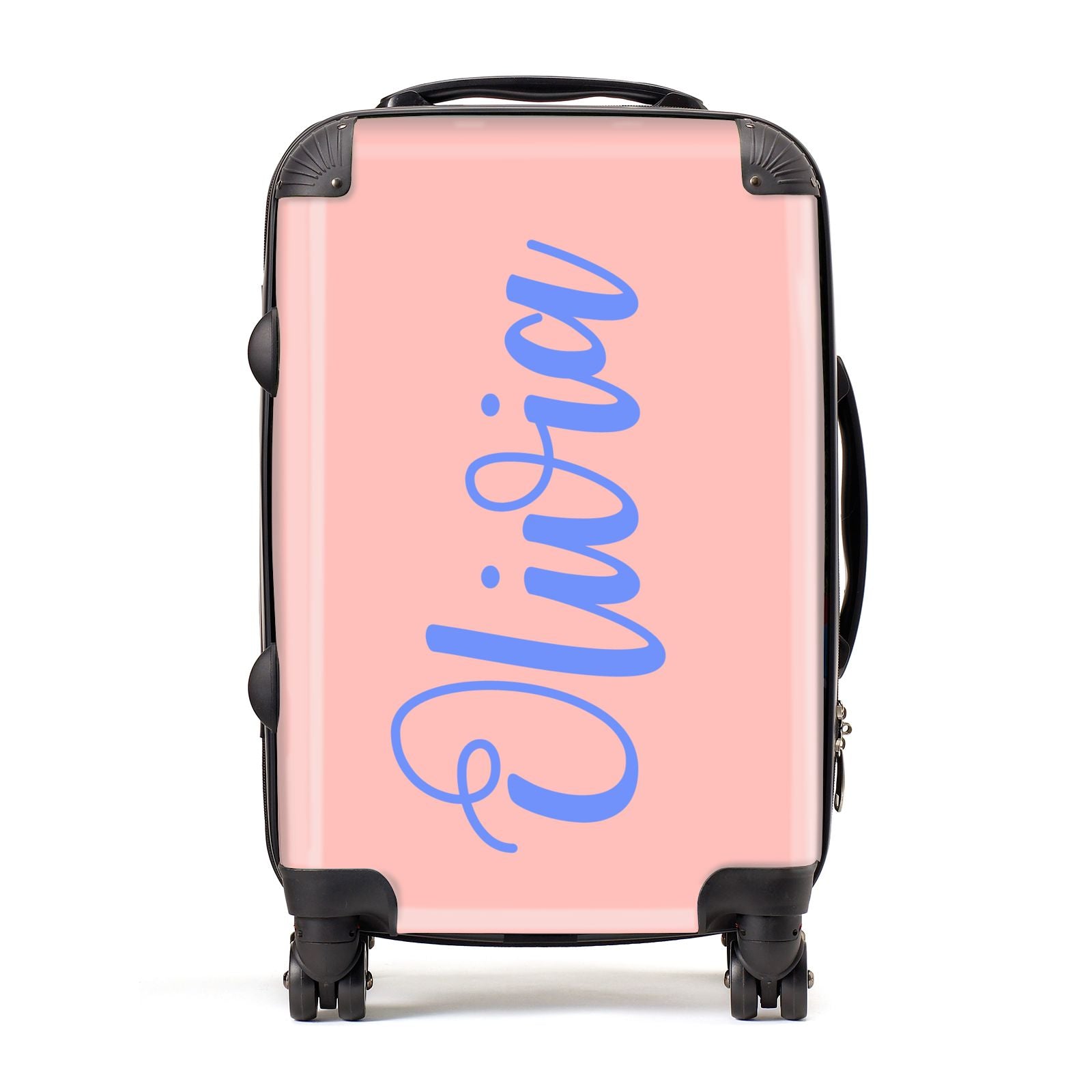 Personalised Pink Blue Name Suitcase