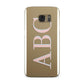 Personalised Pink Blue Side Initials Clear Samsung Galaxy Case