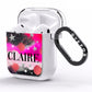 Personalised Pink Celestial AirPods Clear Case Side Image