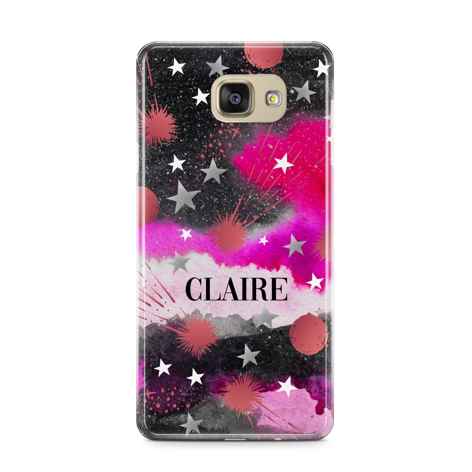 Personalised Pink Celestial Samsung Galaxy A9 2016 Case on gold phone
