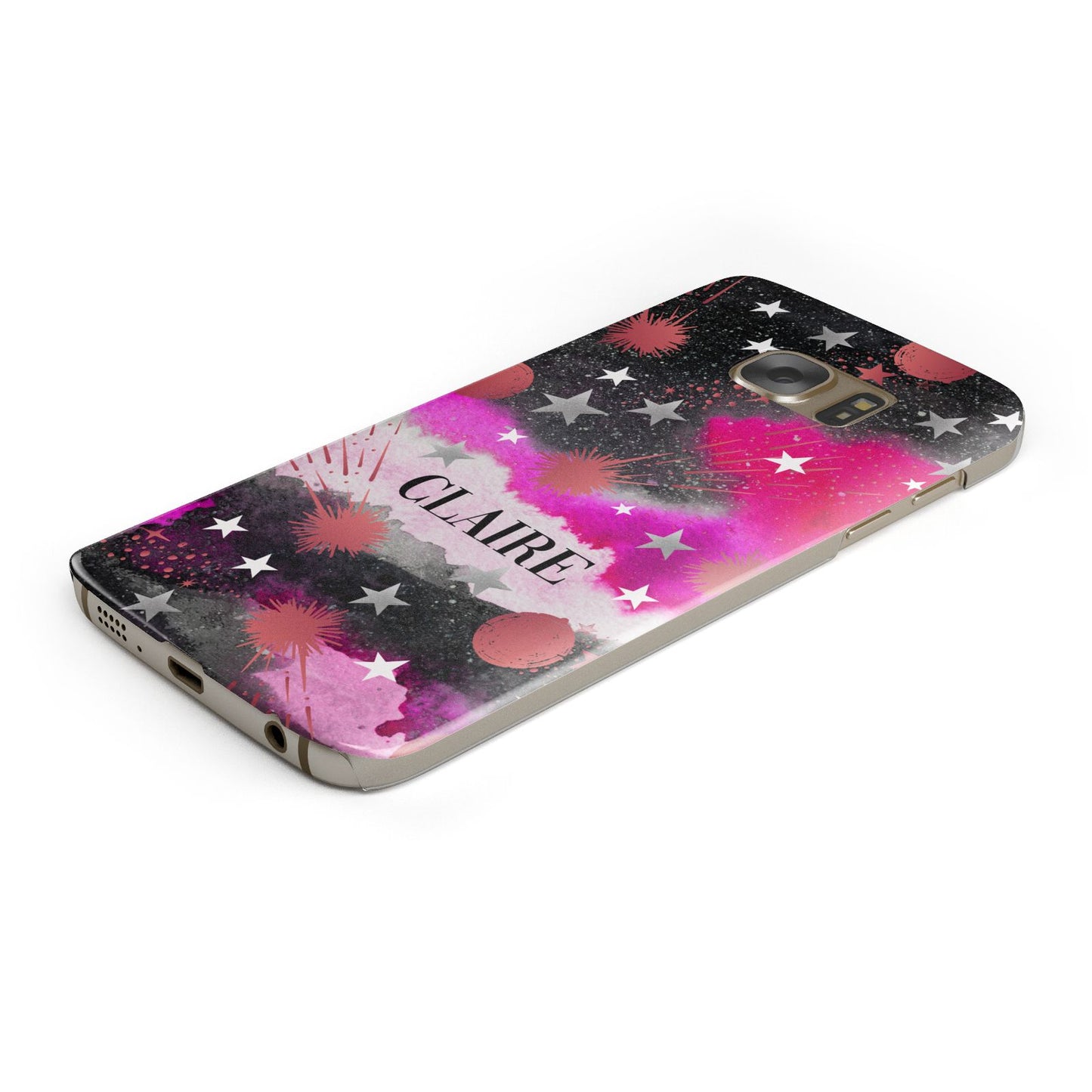 Personalised Pink Celestial Samsung Galaxy Case Bottom Cutout