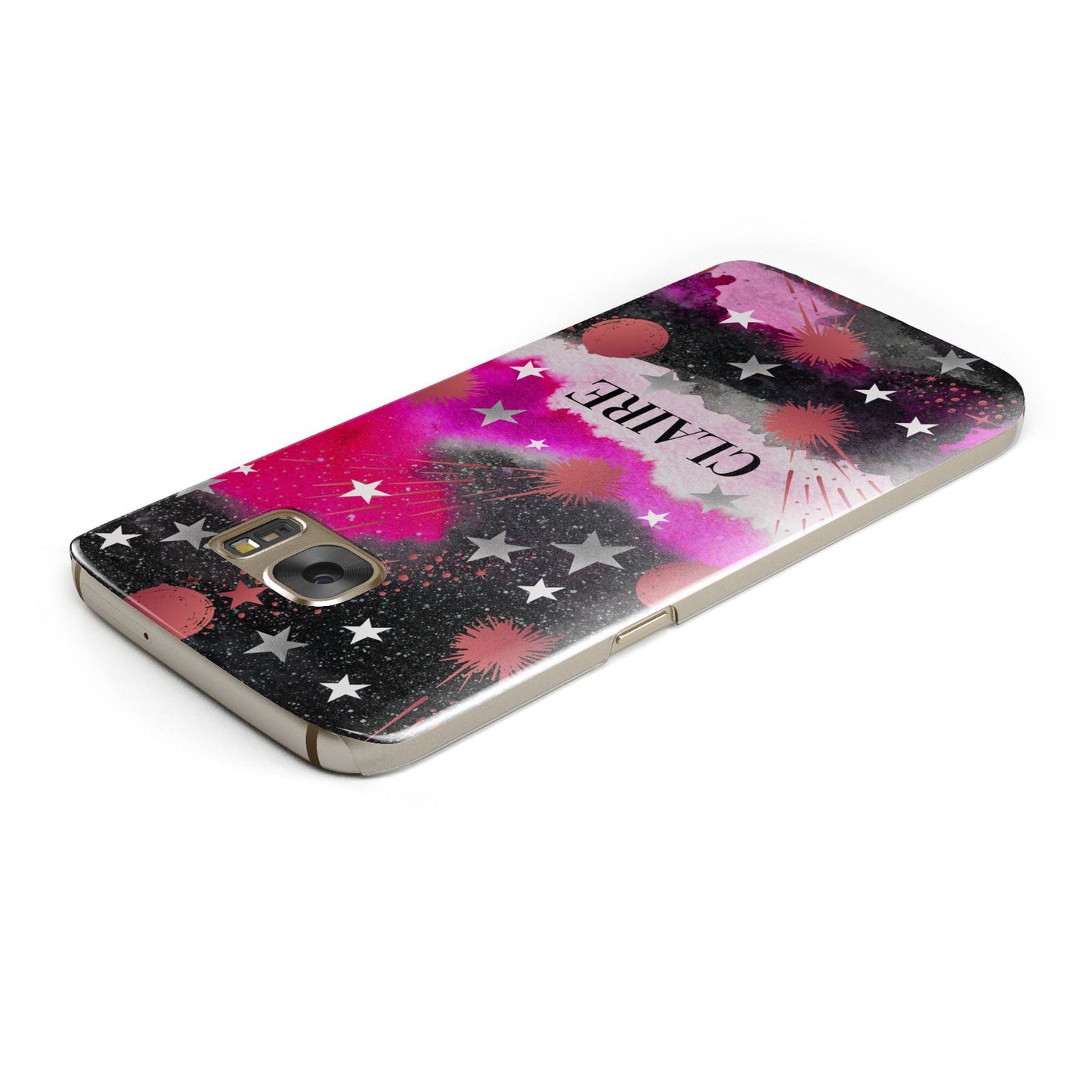 Personalised Pink Celestial Samsung Galaxy Case Top Cutout