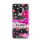 Personalised Pink Celestial Samsung Galaxy S9 Plus Case on Silver phone