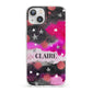 Personalised Pink Celestial iPhone 13 Clear Bumper Case