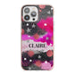 Personalised Pink Celestial iPhone 13 Pro Max TPU Impact Case with Pink Edges