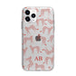Personalised Pink Cheetah Apple iPhone 11 Pro Max in Silver with Bumper Case