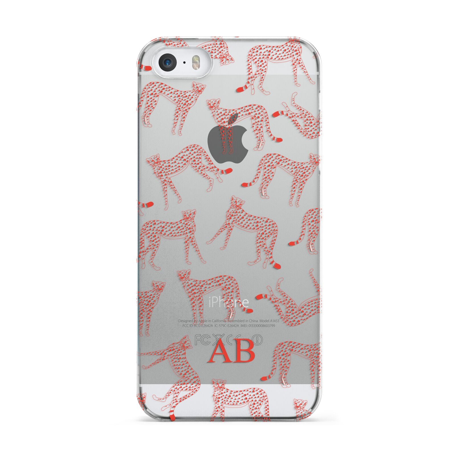 Personalised Pink Cheetah Apple iPhone 5 Case