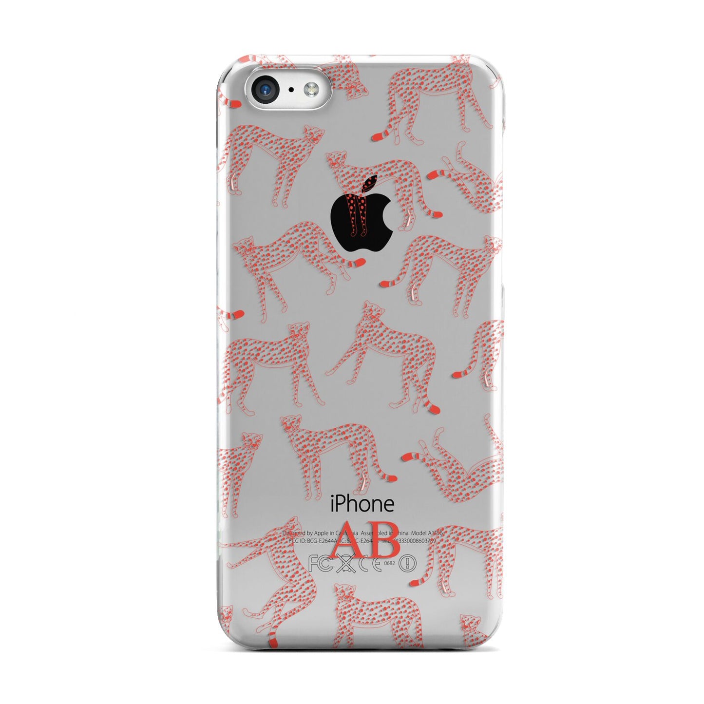 Personalised Pink Cheetah Apple iPhone 5c Case