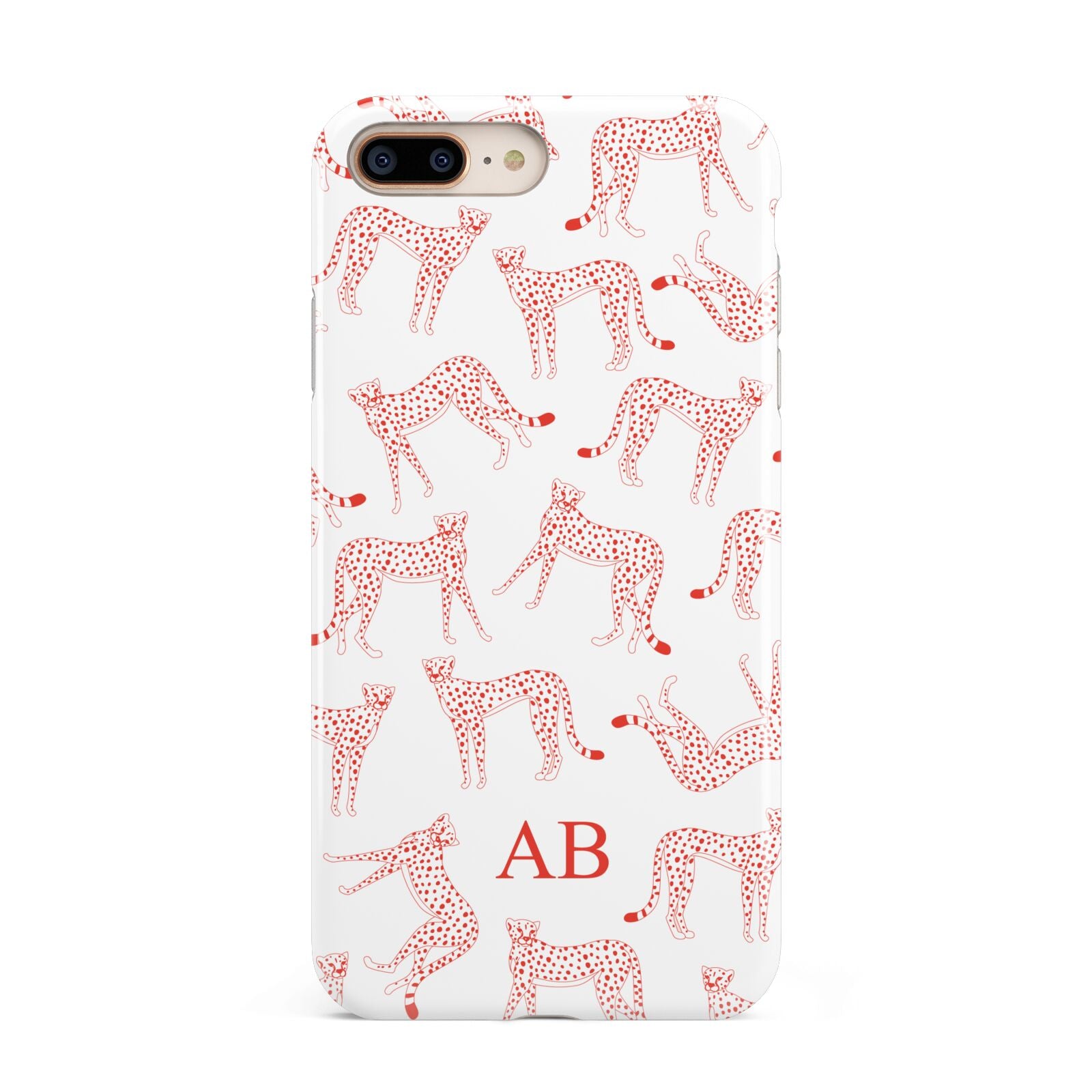 Personalised Pink Cheetah Apple iPhone 7 8 Plus 3D Tough Case