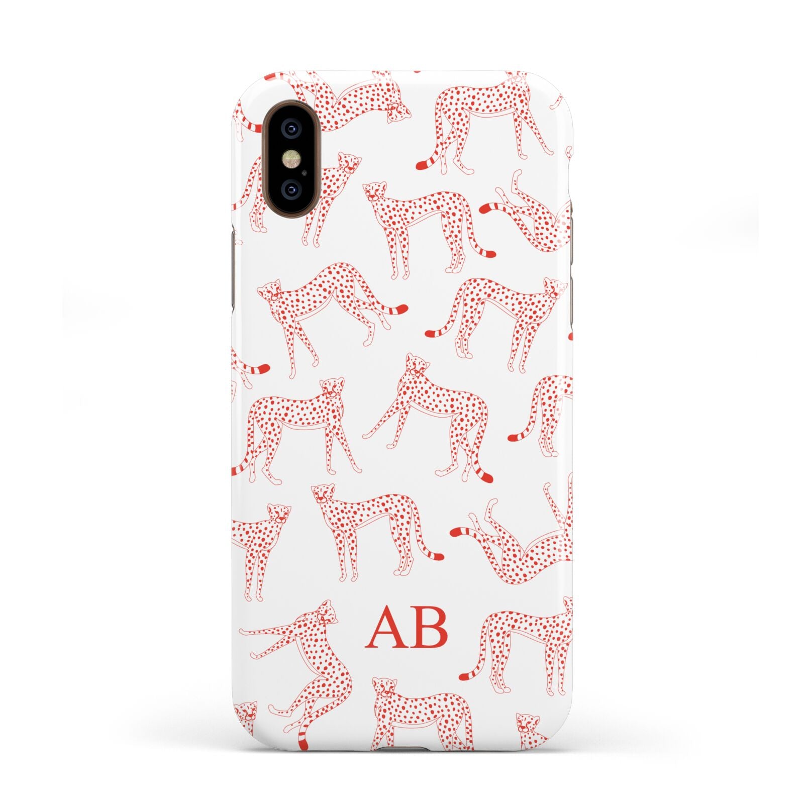 Personalised Pink Cheetah Apple iPhone XS 3D Tough