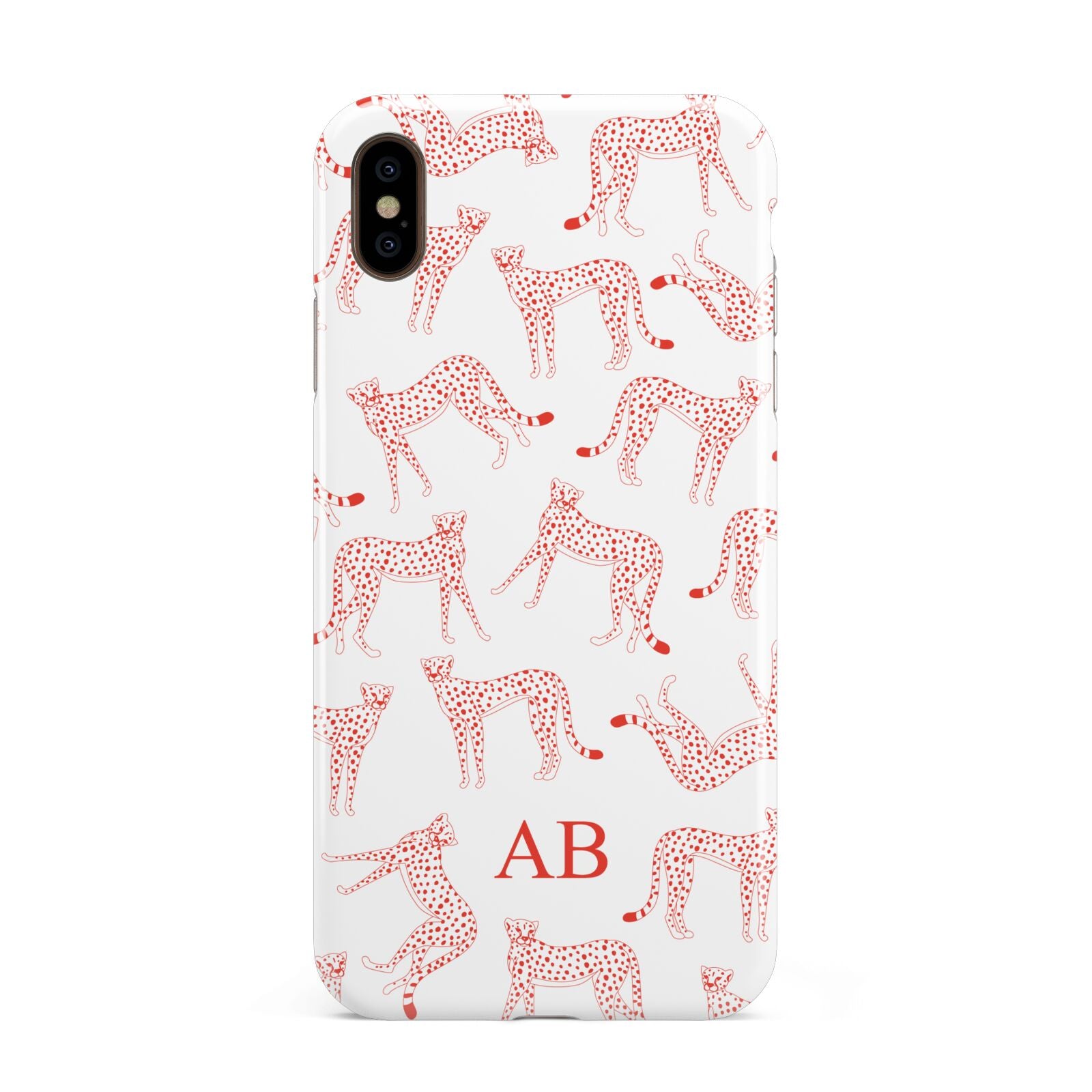 Personalised Pink Cheetah Apple iPhone Xs Max 3D Tough Case
