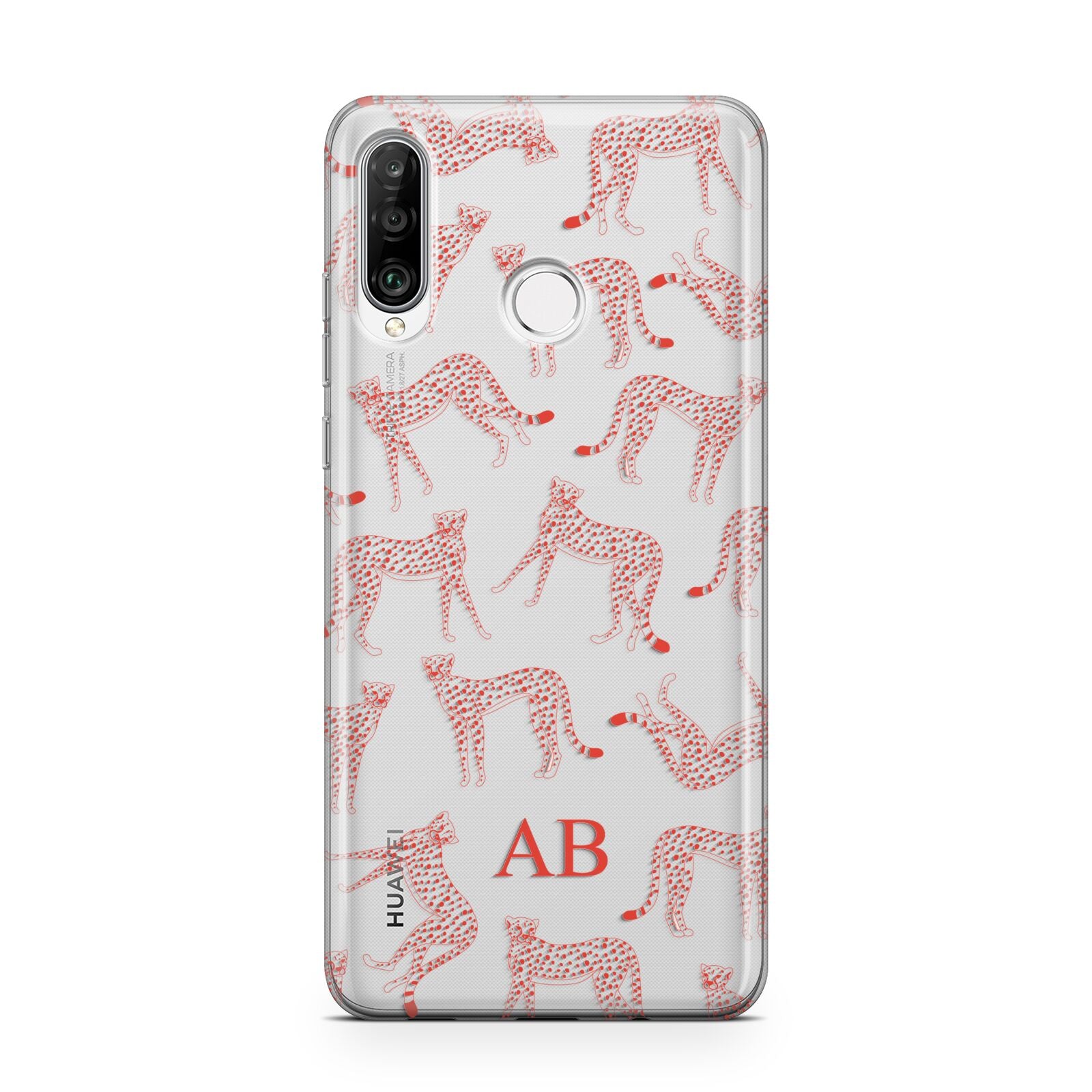 Personalised Pink Cheetah Huawei P30 Lite Phone Case